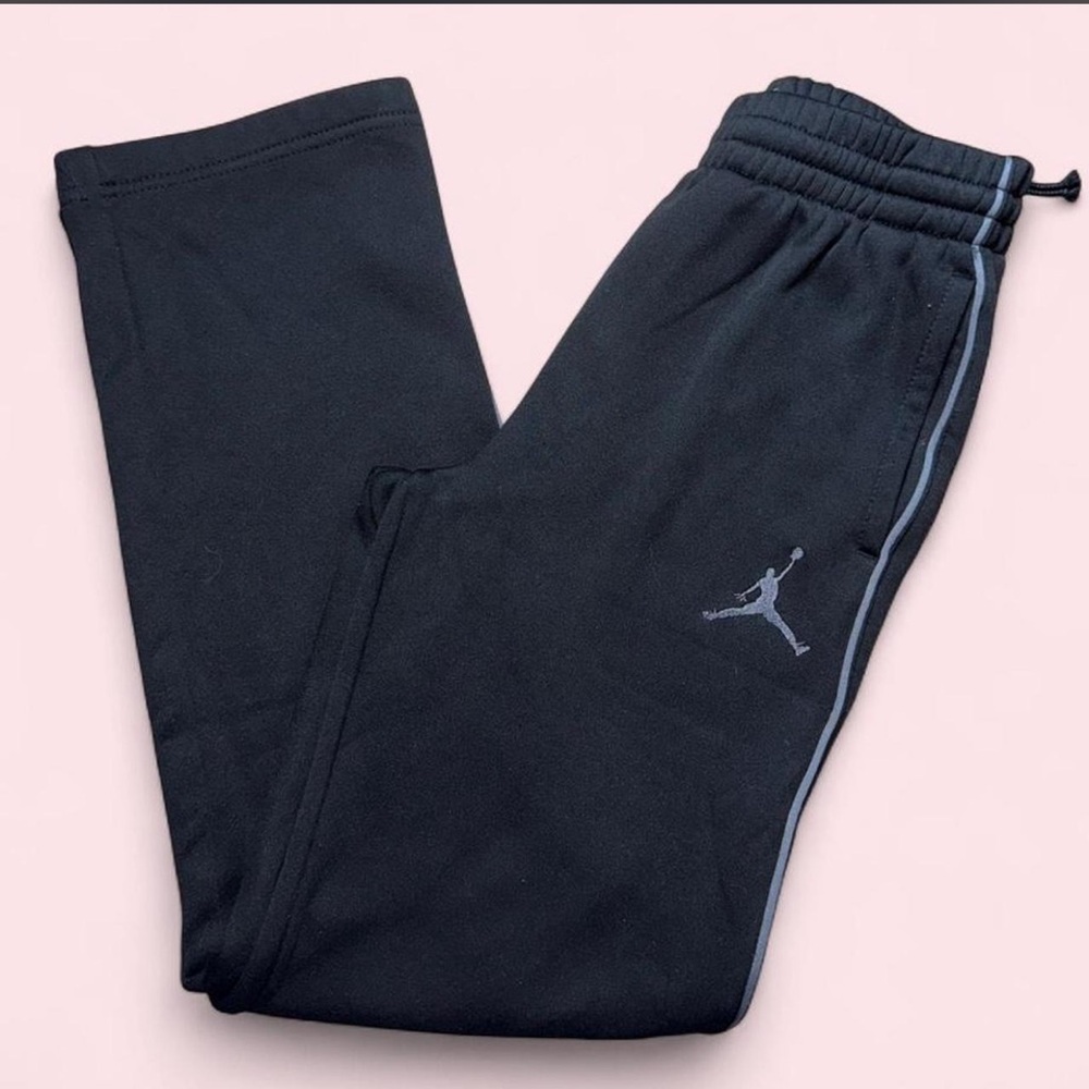 Jordan Kids Black Sweatpants with Gray Accents